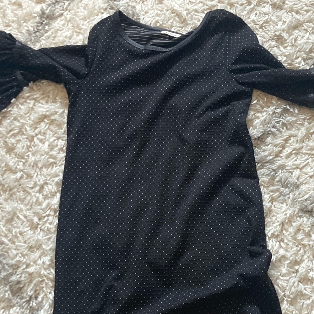 Frilly Black Boxy Dress